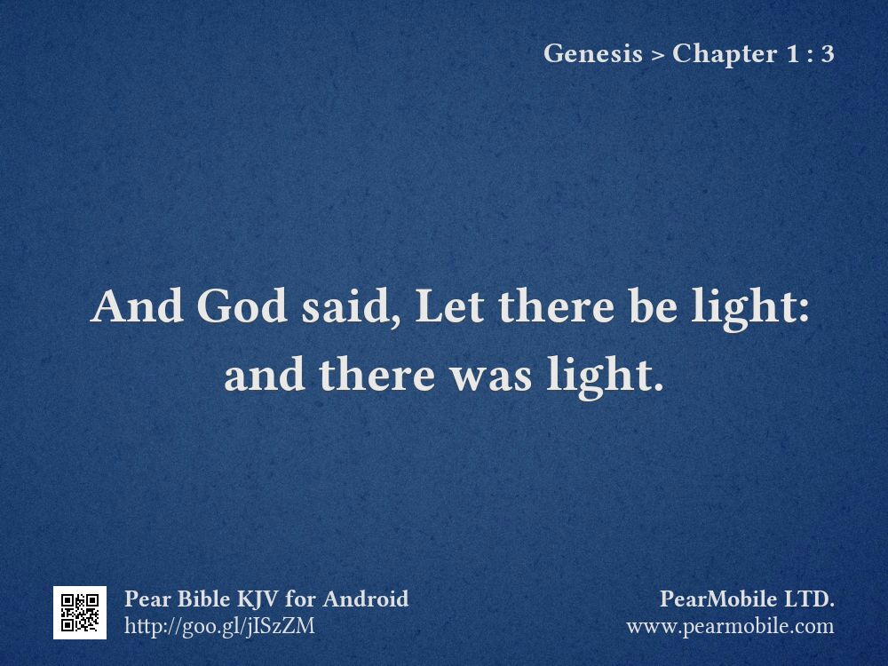 Genesis, Chapter 1:3